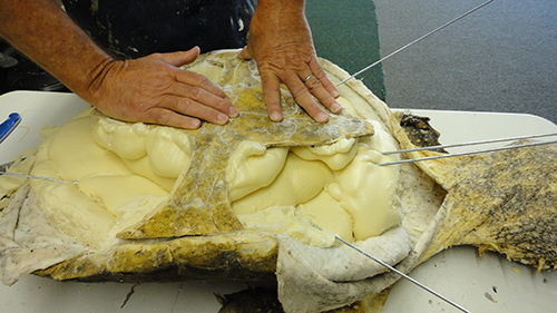 Hand making the forms